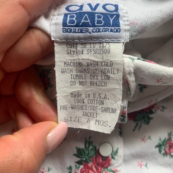 Vintage Floral Oversized Collar Long Sleeve 6 months - Picture 6 of 9